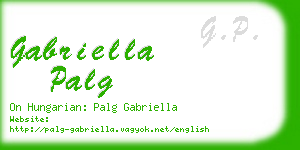 gabriella palg business card